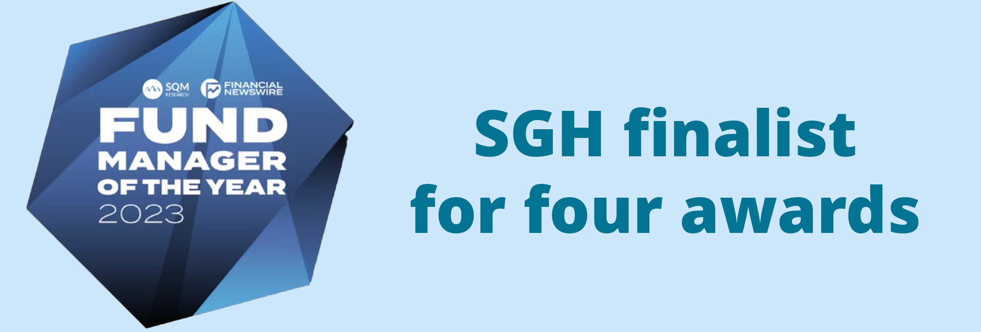 SG Hiscock and Company in the running for four awards at 2023 Fund Manager of the Year Awards